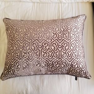 RODEO HOME Cut Velvet Grey/Cream Throw Pillow